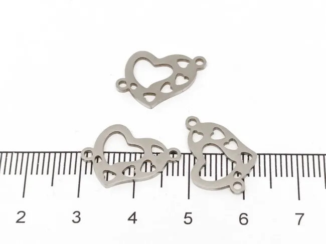 Link otel inoxidabil inima 17x12mm