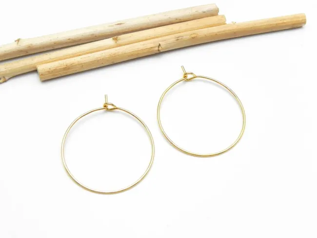 Tortite cercei otel inoxidabil 316 hipoalergenic auriu 30mm (2buc)