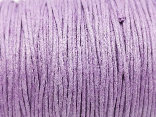 Rola ata bumbac cerata grosime 1mm mov deschis (80m)