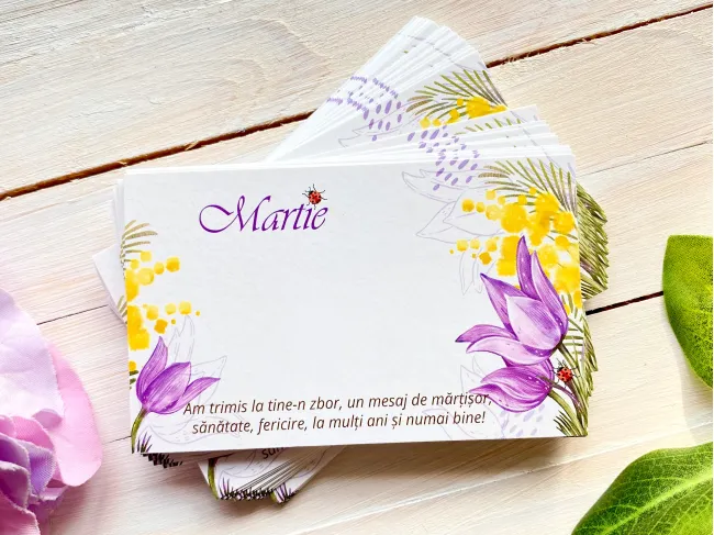 Cartonas martisor lalele 8.6x5.3cm (50buc)