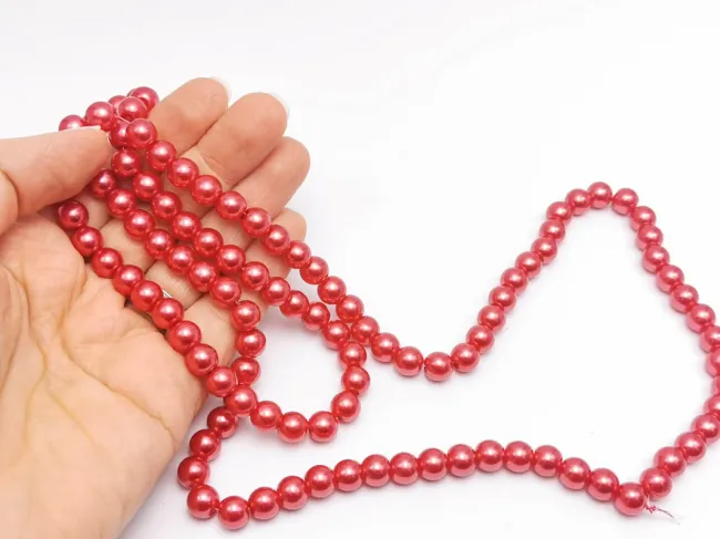 Perle de sticla 8mm grenadina (sirag)