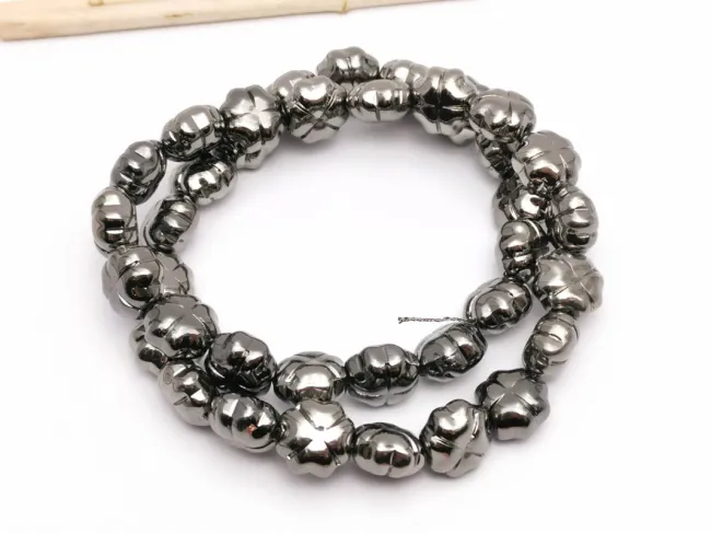 Sirag hematit trifoi 11x11x7mm argintiu inchis