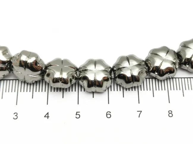 Sirag hematit trifoi 11x11x7mm argintiu inchis