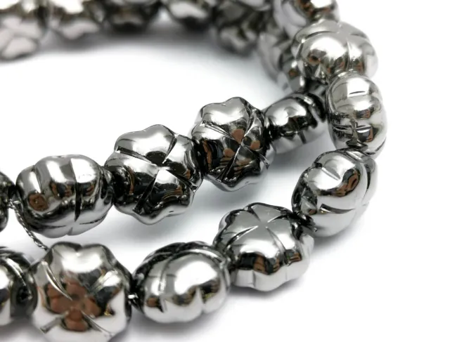 Sirag hematit trifoi 11x11x7mm argintiu inchis