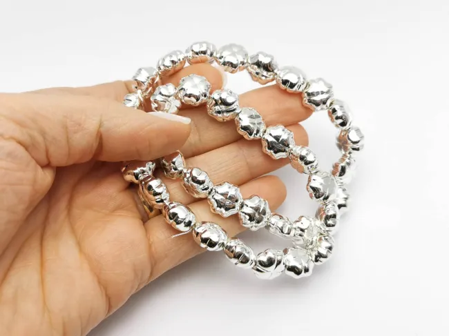 Sirag hematit trifoi 11x11x7mm argintiu