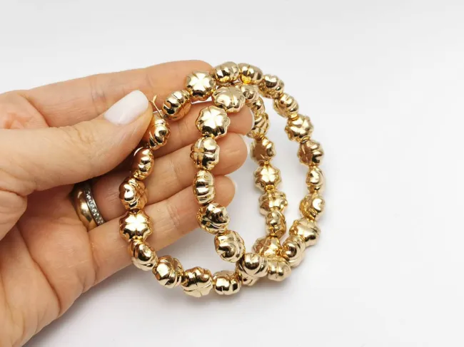 Sirag hematit trifoi 11x11x7mm auriu deschis