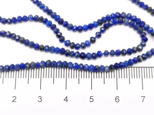 Sirag lapis lazuli rondele microfatetate 2.5x2mm
