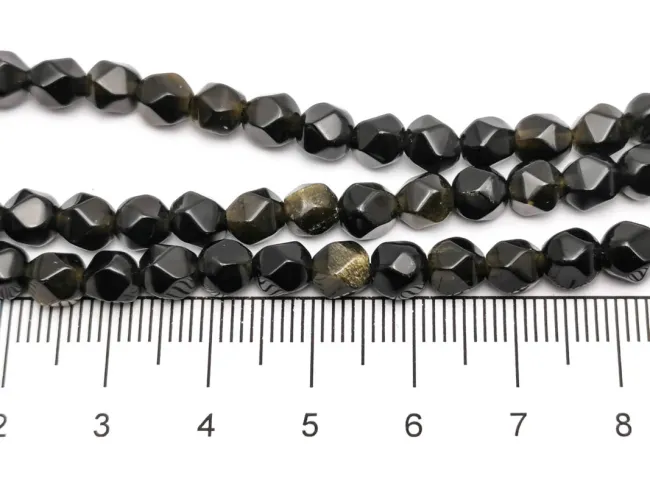 Sirag obsidian auriu fatetat 5~6mm