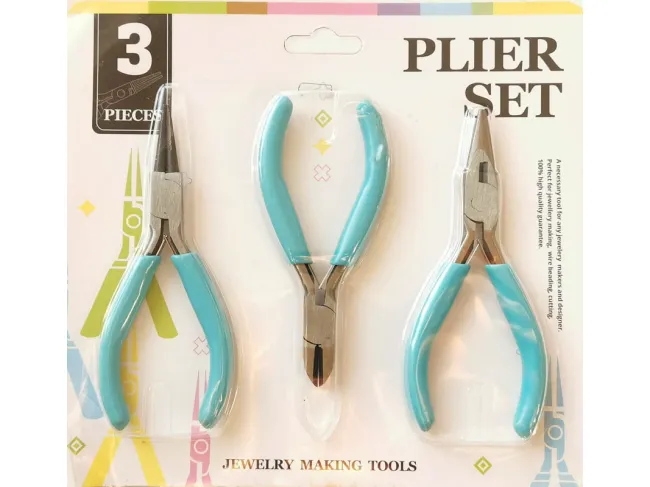 Set 3 clesti pentru bijuterii aquamarin