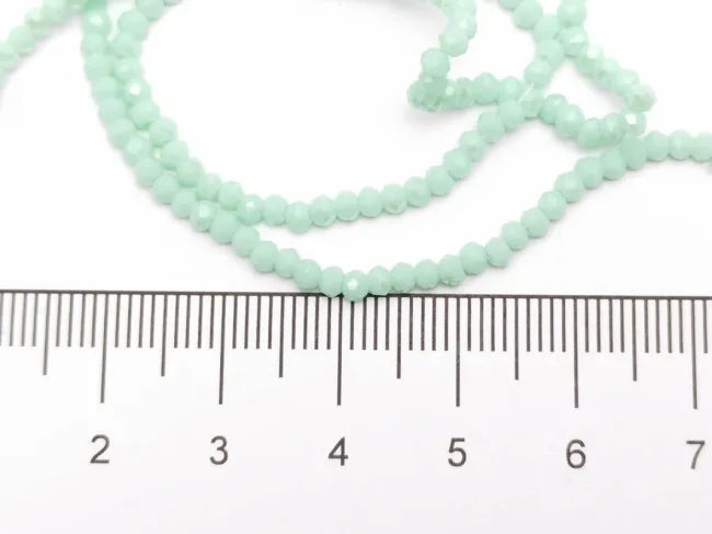 Margele cristal rondel 2.5x2mm verde menta opac lustered (sirag)