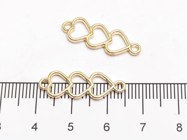 Link inimi 24x8mm auriu