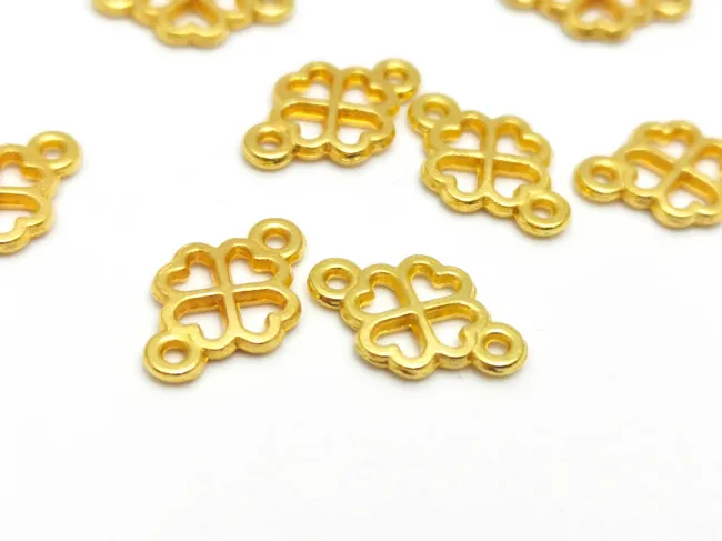 Link trifoi auriu 12x7mm