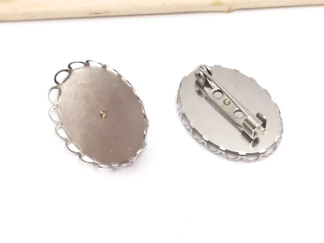 Baza pentru brosa otel inoxidabil 304 platou 24x18mm