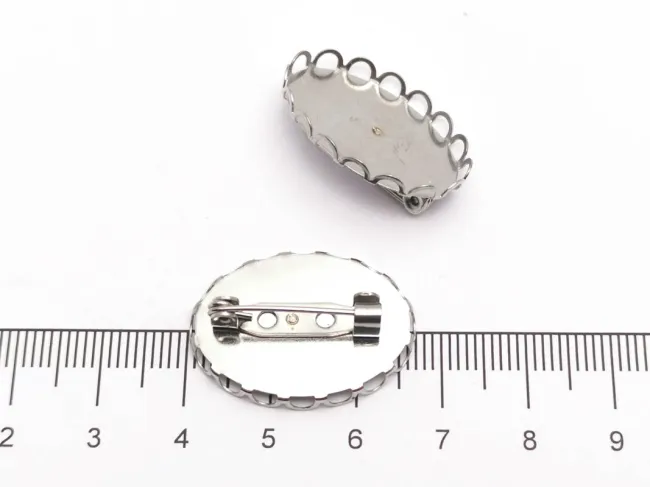 Baza pentru brosa otel inoxidabil 304 platou 24x18mm