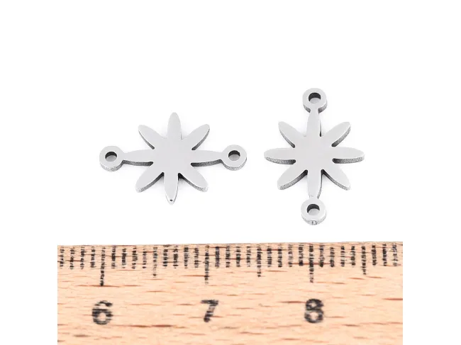 Link otel inoxidabil 304 floare 14.5x10x1mm