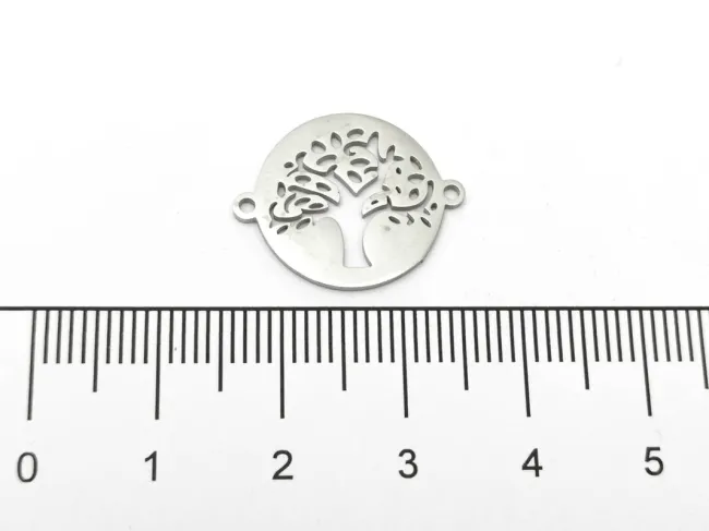 Link otel inoxidabil 304 copacul vietii 19x15.5x1mm
