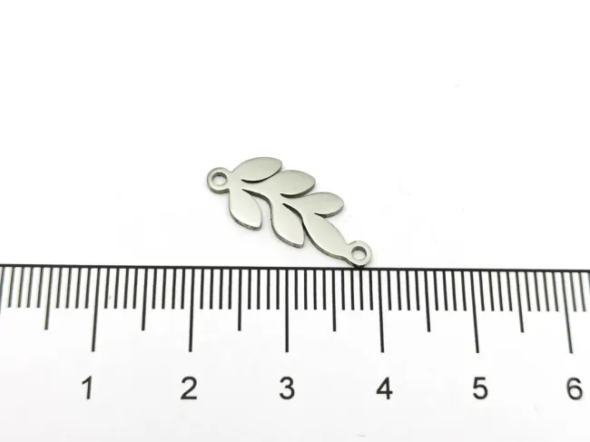 Link otel inoxidabil 201 frunza 19.5x8.5x1mm