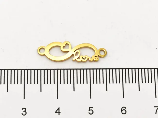 Link otel inoxidabil auriu infinit 20x7mm