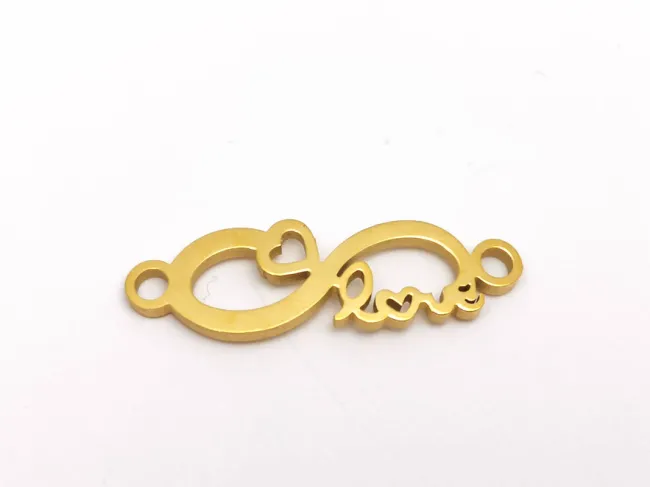 Link otel inoxidabil auriu infinit 20x7mm