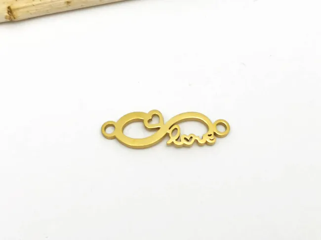 Link otel inoxidabil auriu infinit 20x7mm