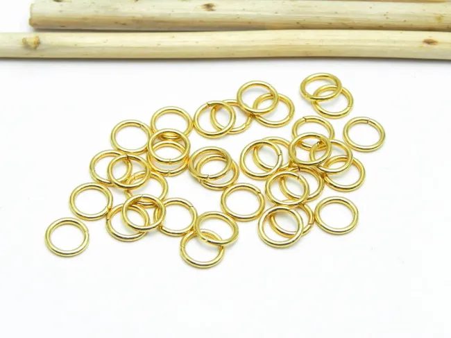 Zale otel inoxidabil auriu 5mm, grosime 0.8mm  (10buc)