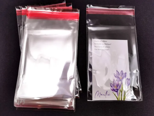Pungi folii celofan autoadezive 14x7.5cm (100buc)