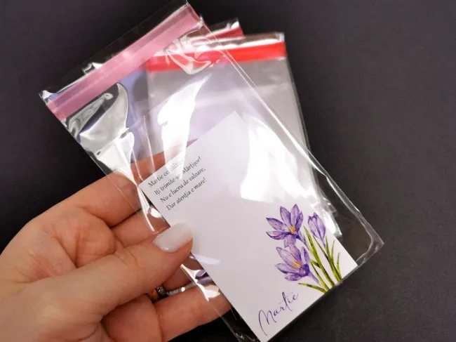 Pungi folii celofan autoadezive 14x7.5cm (100buc)