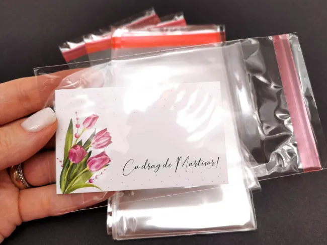 Pungi folii celofan autoadezive 14x7.5cm (100buc)