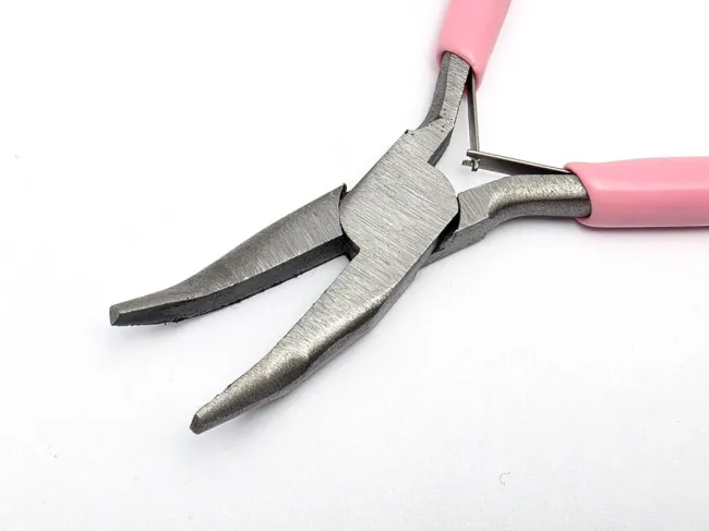 Cleste bijuterii de strans cu varf curbat maner roz