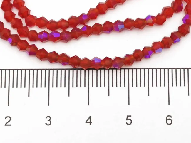 Margele cristal biconic 2x3mm bordo heliotrop (sirag)