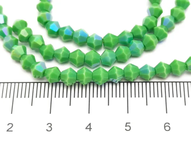 Margele cristal biconic 4mm verde opac heliotrop (sirag)