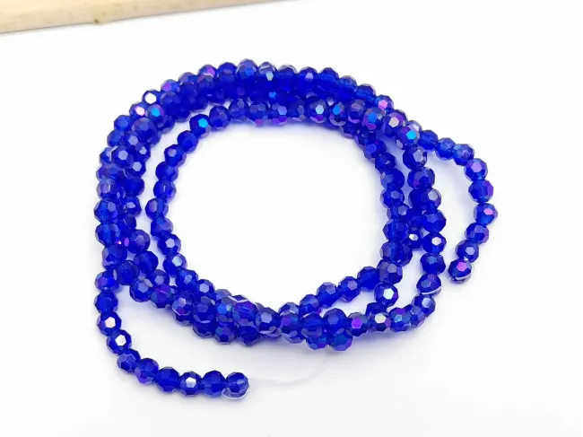Margele cristal rotund fatetat 3~3.5mm blue AB (sirag)
