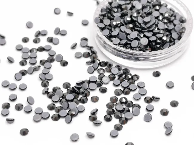 Strasuri hotfix 2.3~2.4mm hematit (100buc)