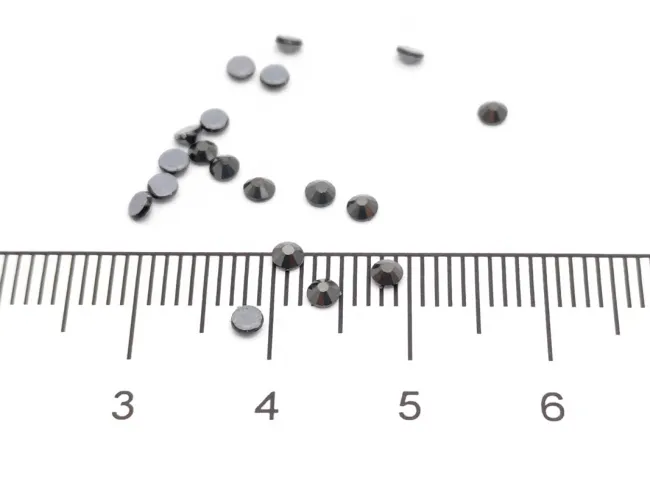 Strasuri hotfix 2.3~2.4mm hematit (100buc)