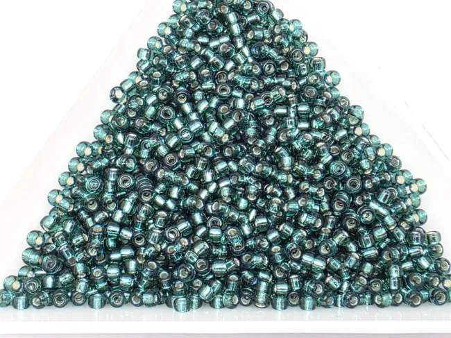 Miyuki Rocailles Rotunde 11/0 Silver Lined Teal (10g)
