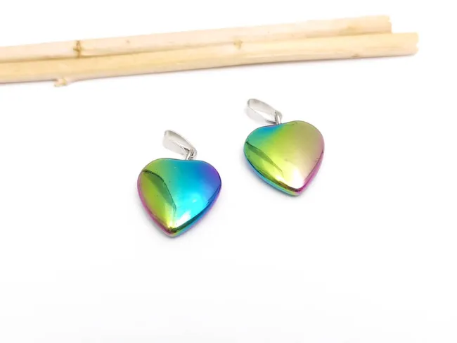 Pandantiv hematit 23x14mm inima