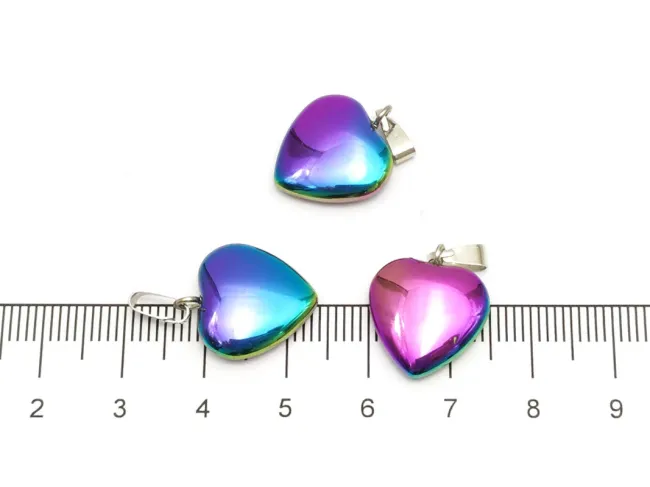 Pandantiv hematit 23x14mm inima