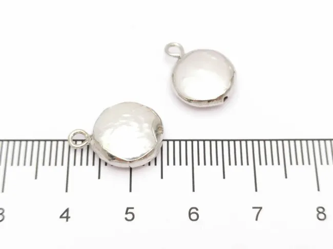 Pandantiv perle de cultura 15~13x11~10mm