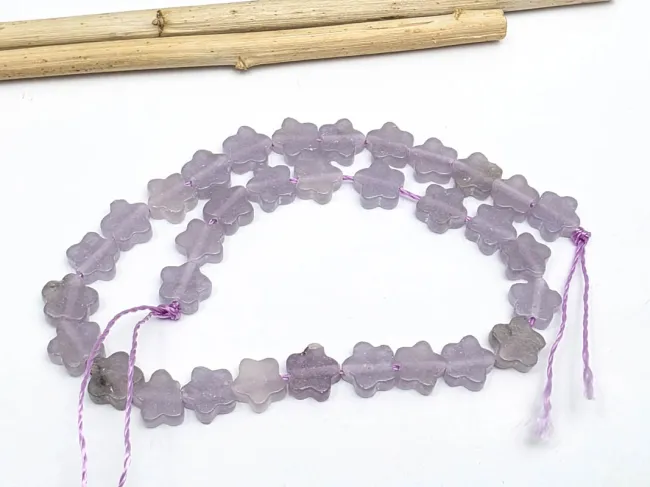 Sirag scurt Ametist lavanda floare 6mm