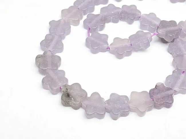 Sirag scurt Ametist lavanda floare 6mm