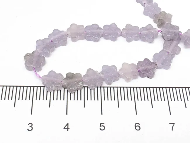 Sirag scurt Ametist lavanda floare 6mm