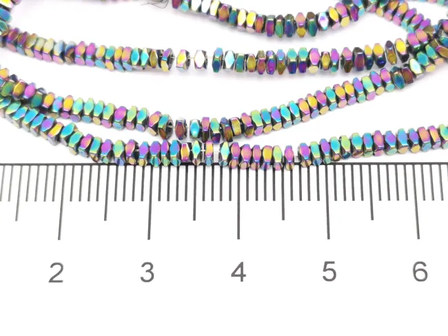 Sirag hematit rondele patrate 2x2x1mm metalic mix