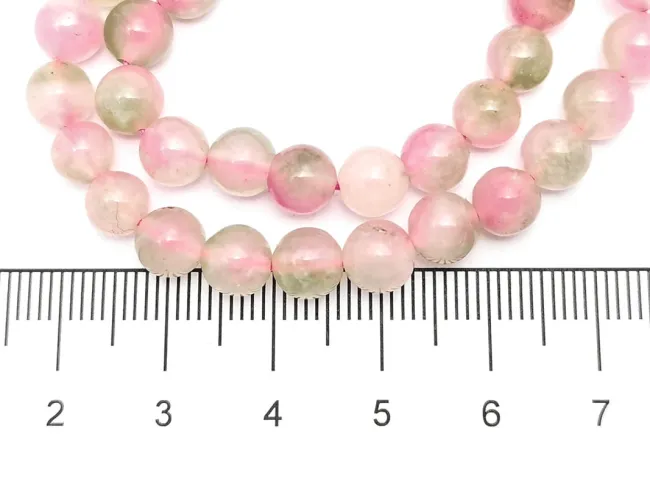 Sirag jad sfere 6mm roz verde