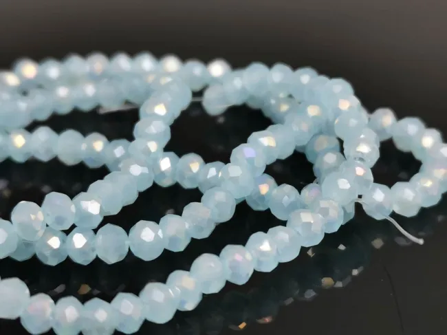 Margele cristal rondel 3x2mm sky blue opal AB (sirag)