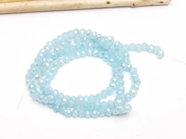 Margele cristal rondel 3x2mm sky blue opal AB (sirag)