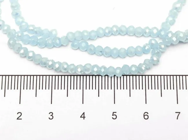 Margele cristal rondel 3x2mm sky blue opal AB (sirag)