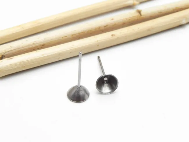 Tortite cercei otel inoxidabil 304 pentru rhinestone de 5mm (2buc)