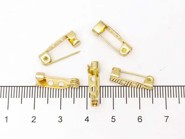 Baza brosa otel inoxidabil 304 placat cu aur 18K marime 16.5x4mm (1buc)