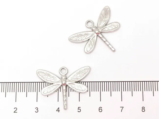 Charm otel inoxidabil 201 libelula 25x20x2mm