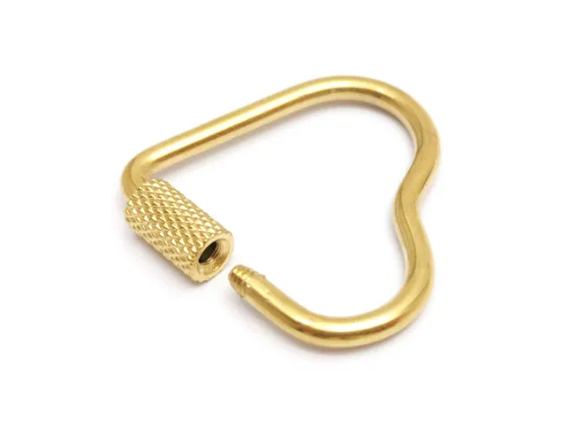 Inchizatoare otel inoxidabil 304 auriu placat IP inima 24.5x22x4mm